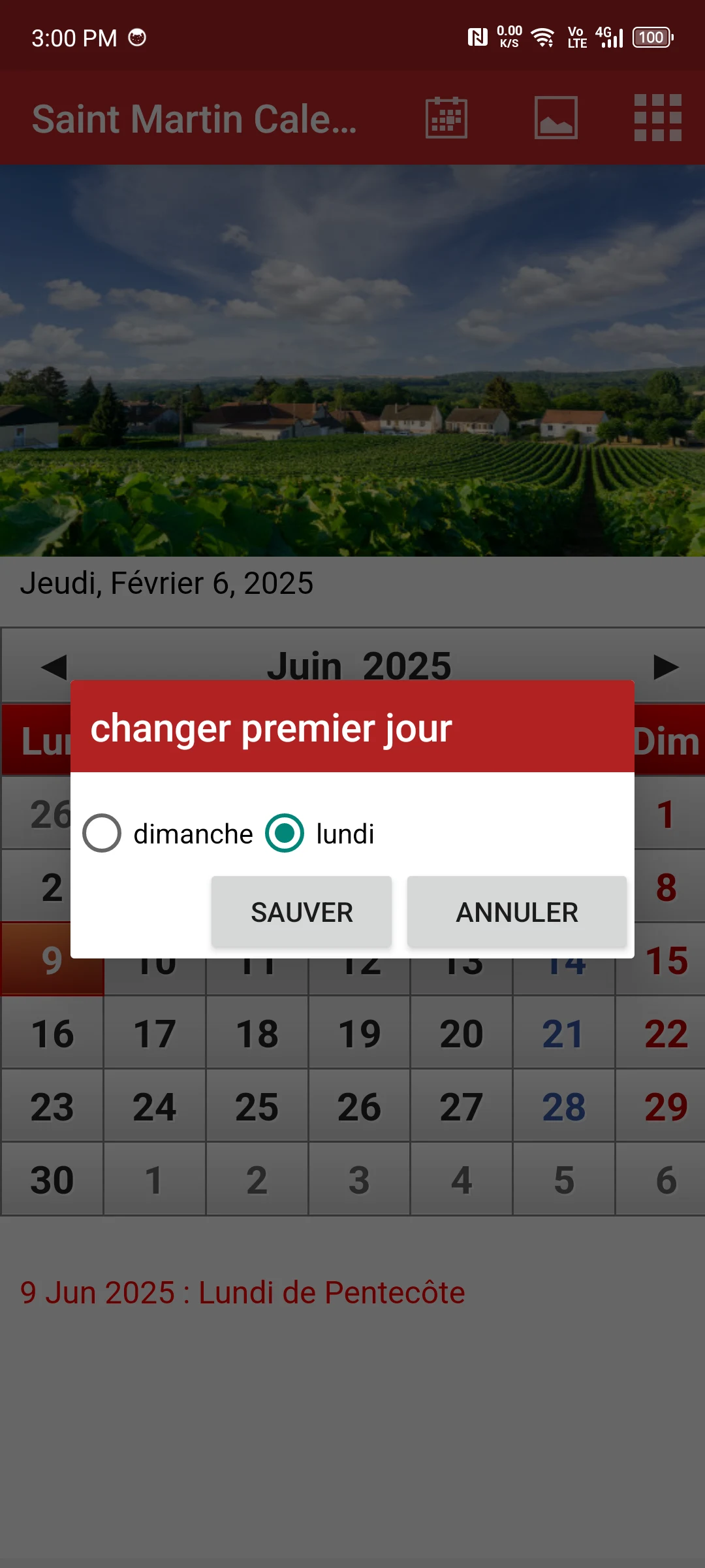 Saint Martin Calendrier 2026 screenshot